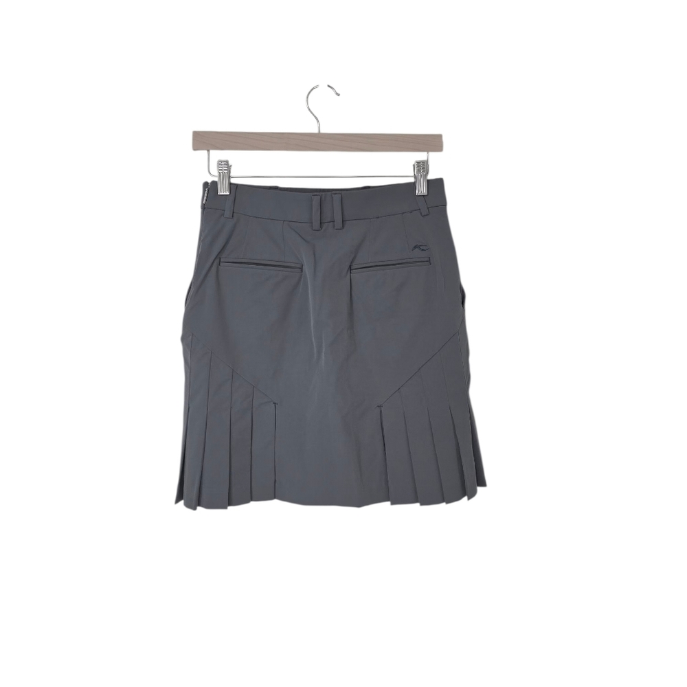 KJUS Iris Skort Charcoal Gray Golf Skirt‎ Women's XS Athletic Pleated Back